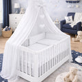 Baby Bedding Set 10Pc Fit Cot Bed 140x70cm White