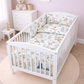 6Pc Baby Bedding Set Bumper Pillow Duvet Fit Cot 120x60cm Green Glade