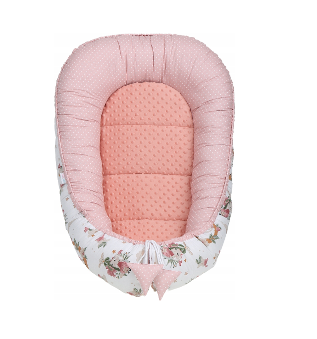 Baby 6pc Double Sided Soft Cocoon Infant Nest Bed Cushion Dreamland/ Dots Pink