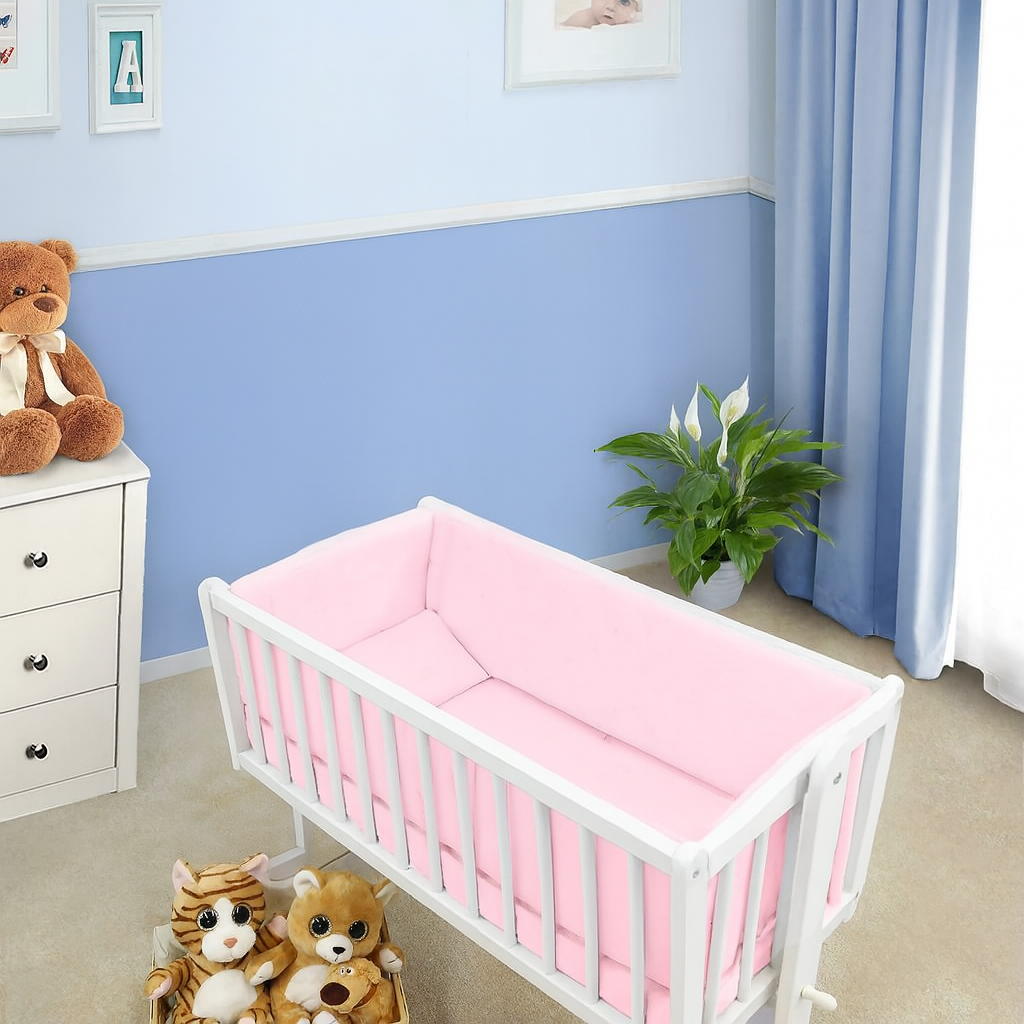Baby Bedding Set 6pc 70x80 fit Crib Duvet Sheet - Pink