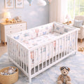6Pc Baby Bedding Set Bumper All-round Pillow Duvet Fit Cot 120x60cm Dreamy Flight