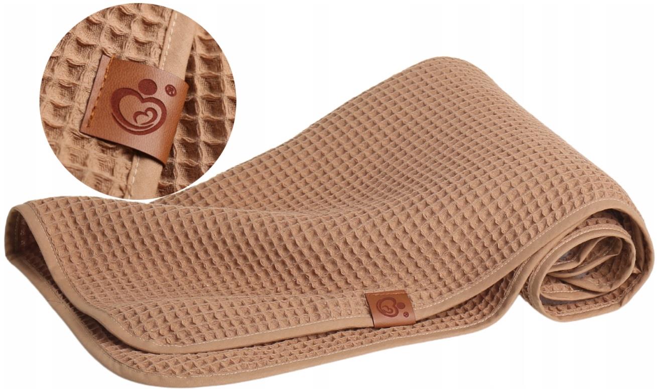Waffle Blanket for Baby 100% Reversible Cotton 100x78cm Cappuccino