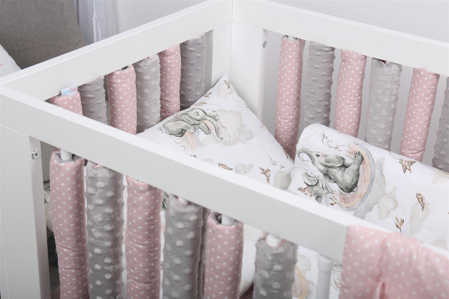 Double-sided Rail Cot Slat Cover Wrap Protector Pink 20Pc