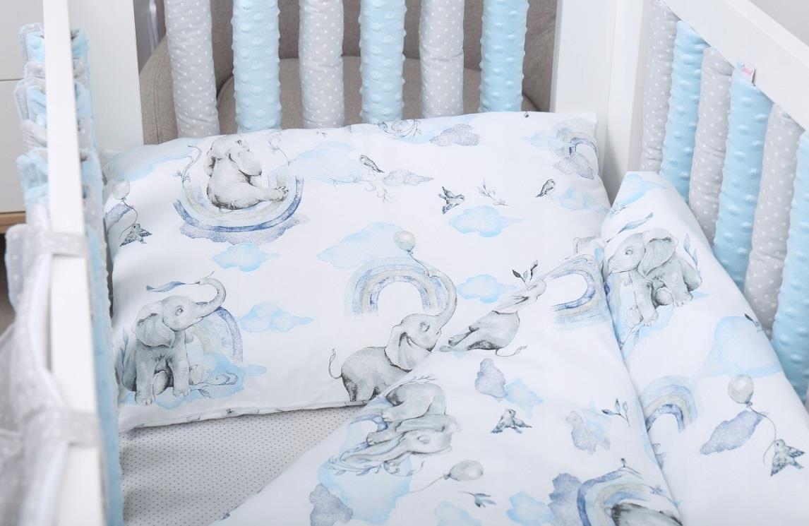 Double-sided Rail Cot Slat Cover Wrap Protector 4Pc Blue