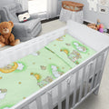 Baby Cot Bedding Set 6Pc Fit Cot bed 140x70cm Ladder Green