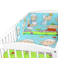 120x90 3Pc Baby Bedding Set Pillow Duvet Bumper Sheep Turquiose