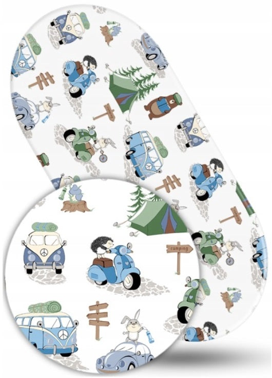 80x38cm Fitted Sheet for Baby Moses Basket Pram 100% Cotton Camping