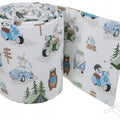 Padded baby bumper to fit cot 120x60cm all around 100% cotton 360cm Camping