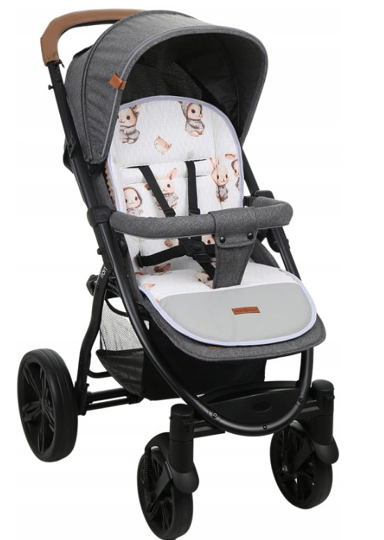 Universal Seat Liner Pushchair Double Sided Soft Pram Cotton Buggy Stroller Beige/Khrumcia and Max