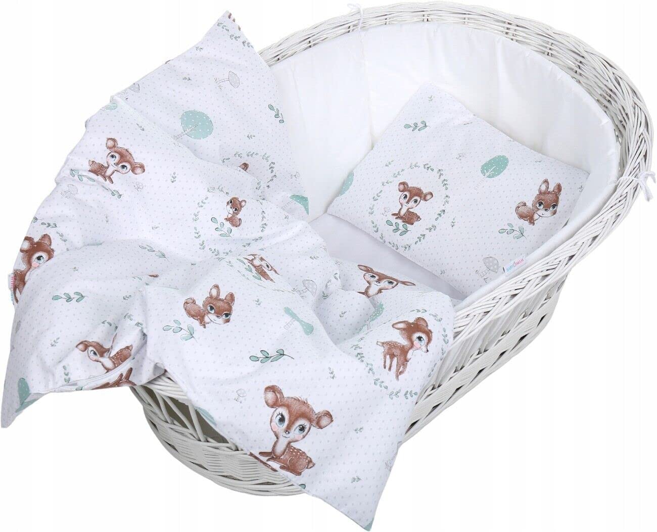 Baby 5Pc Bedding Set + Pillow Duvet Bumper Cover Nursery 70x80cm Fairy-tale Forest