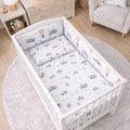 3Pc Baby Bedding Set Bumper Pillowcase Duvet Cover Fit Cot 120x60cm Dreamy Flight