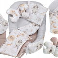 Baby 6pc Double Sided Soft Cocoon Infant Nest Bed Cushion Bears/ Dots Grey