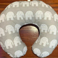 Baby Breast Feeding Pillow Pregnancy Nursing Cotton Elephants Grey