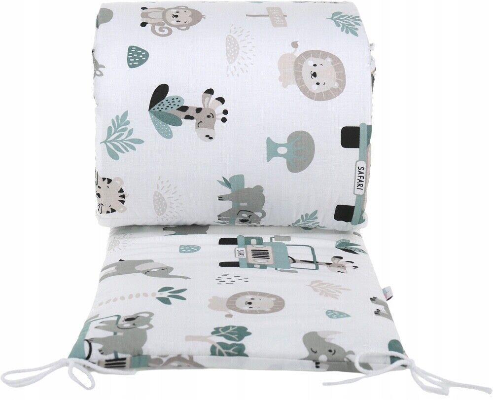 Baby Bedding Set 3pc fit Crib 70x80 Bumper 260cm Cotton On Safari