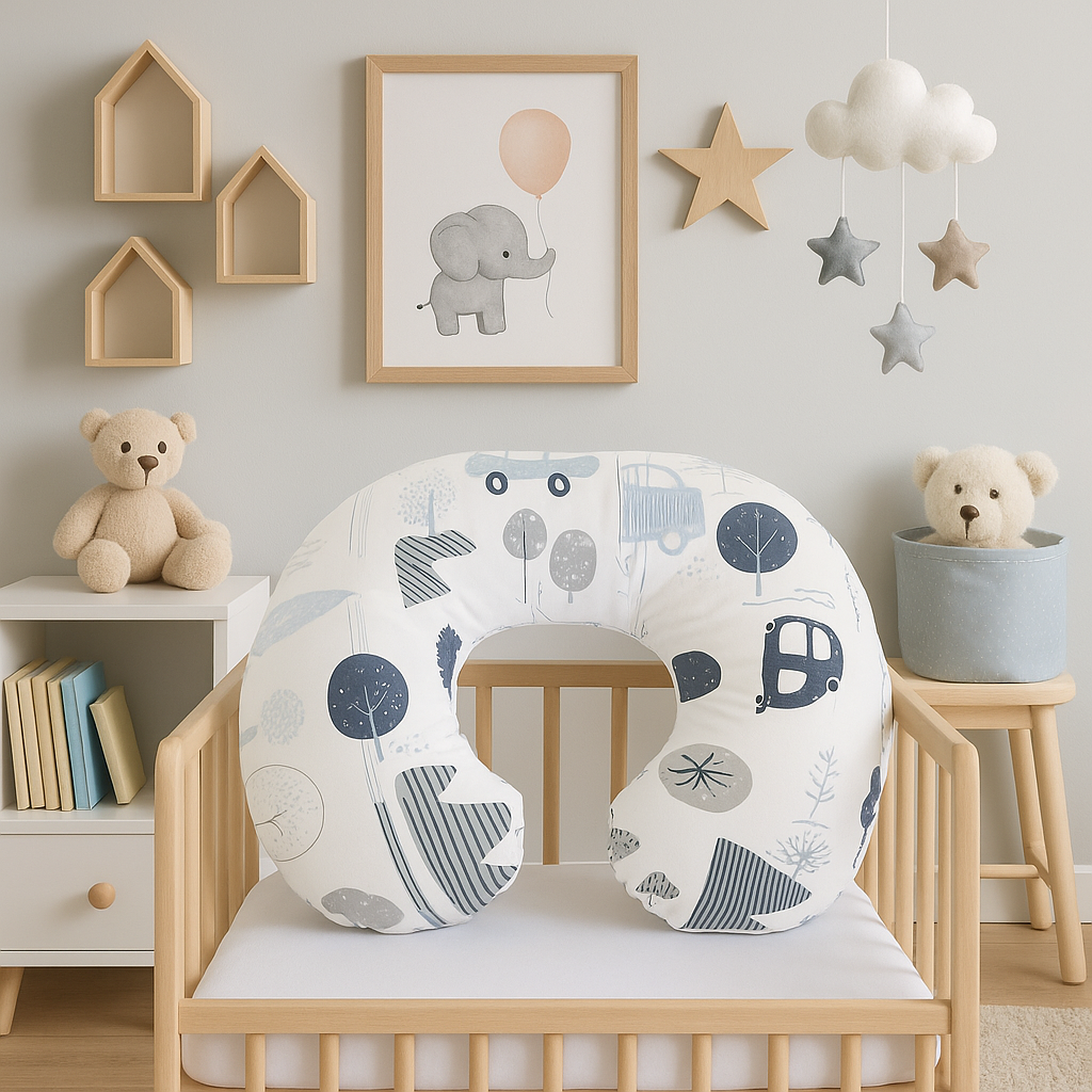 Baby Feeding Pillow Cotton Newborn Retro Cars