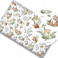 Fitted sheet 100% cotton printed design for baby crib 90x40cm Animals in the Forest