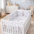 3Pc Baby Bedding Set Bumper Pillow Duvet Fit Cot 120x60cm Fairy-Tale Forest