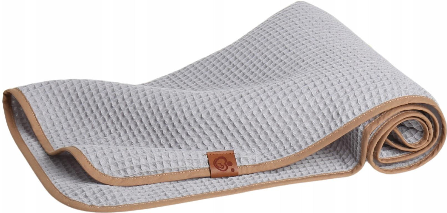 Waffle Blanket for Baby 100% Reversible Cotton 100x78cm Grey