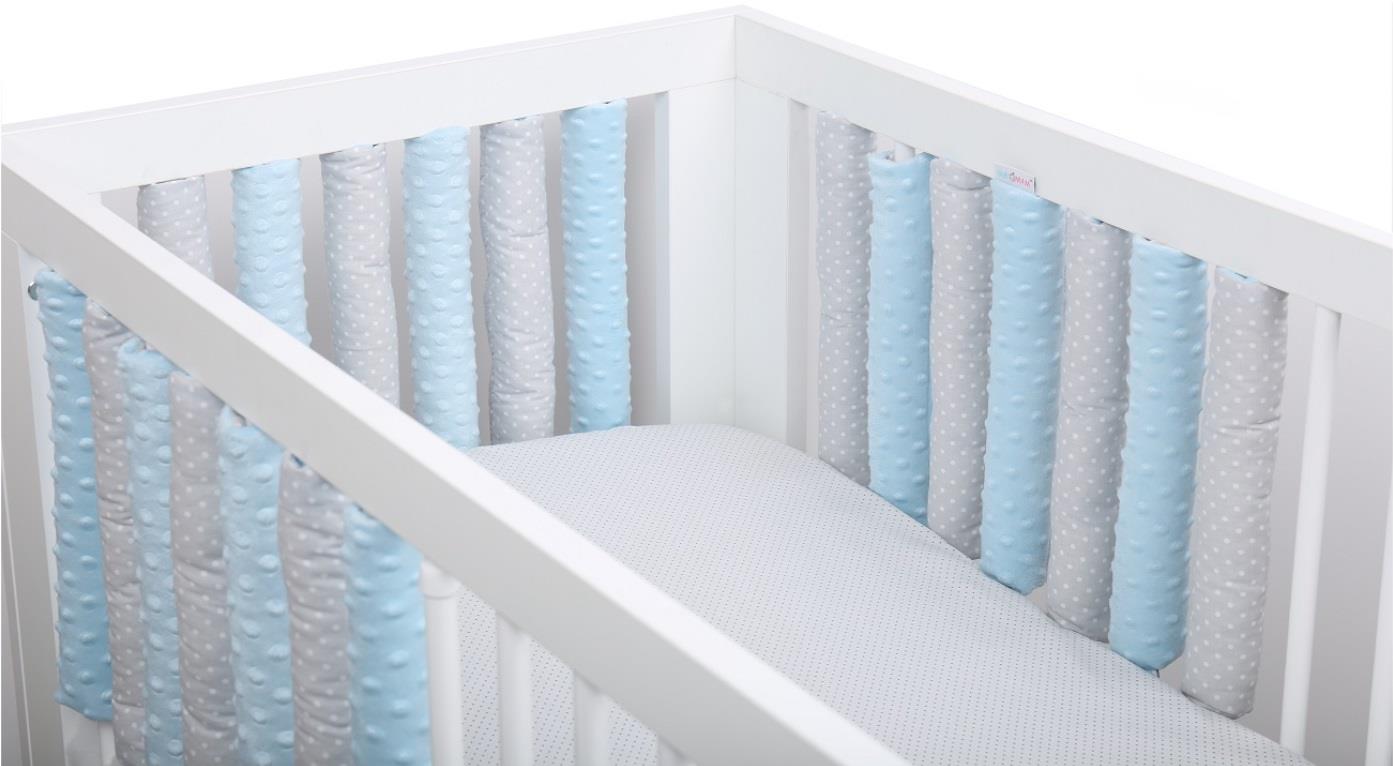 Double-sided Rail Cot Slat Cover Wrap Protector Blue 20Pc