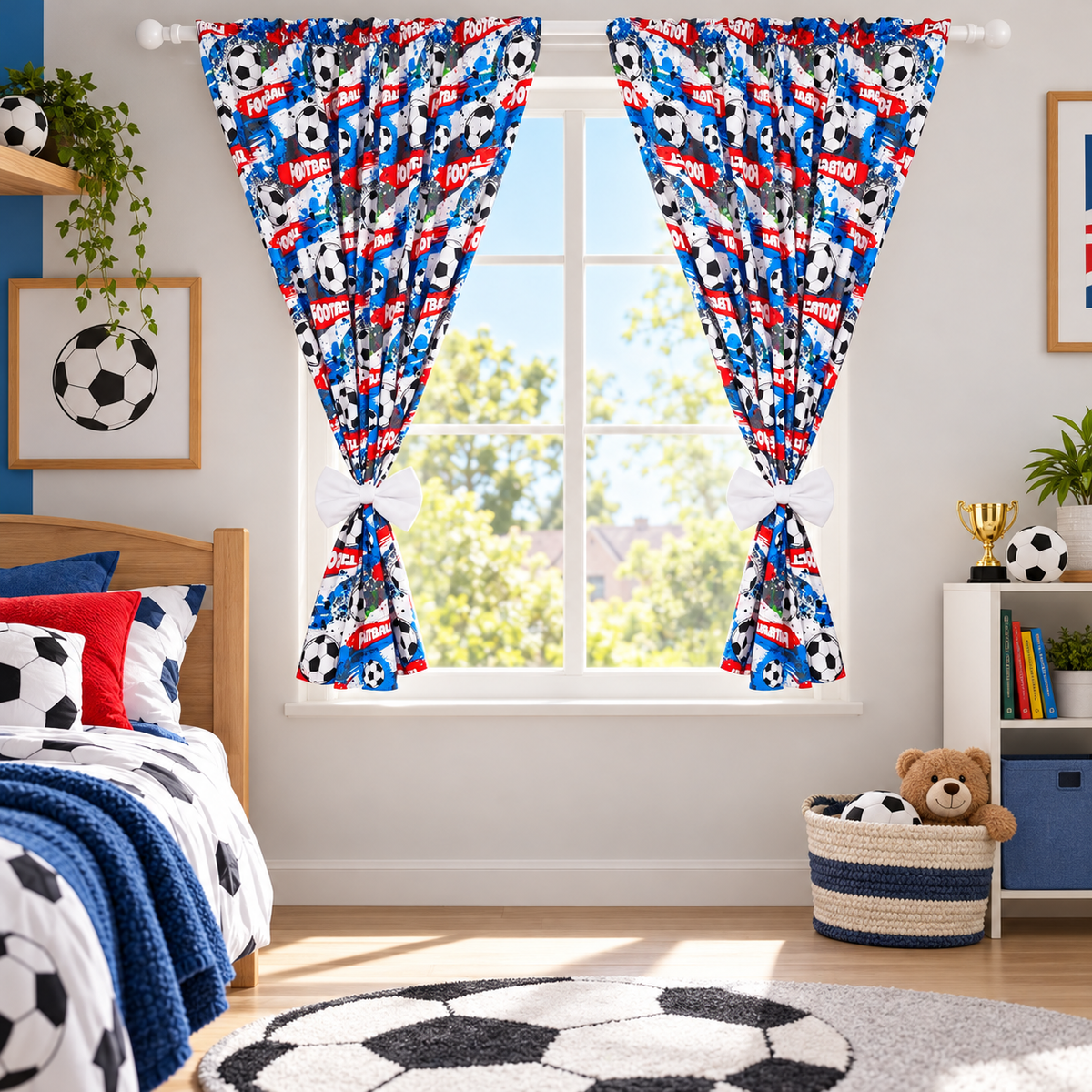 Nursery Curtains for Babies & Toddler's Bedroom Football