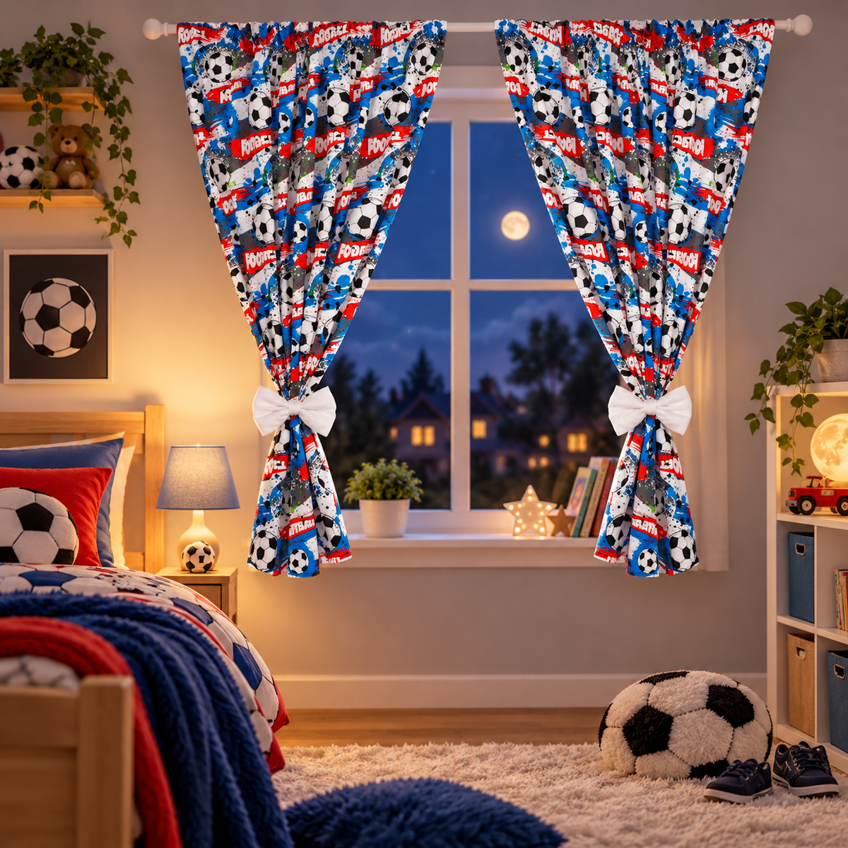 Nursery Curtains for Babies & Toddler's Bedroom Football