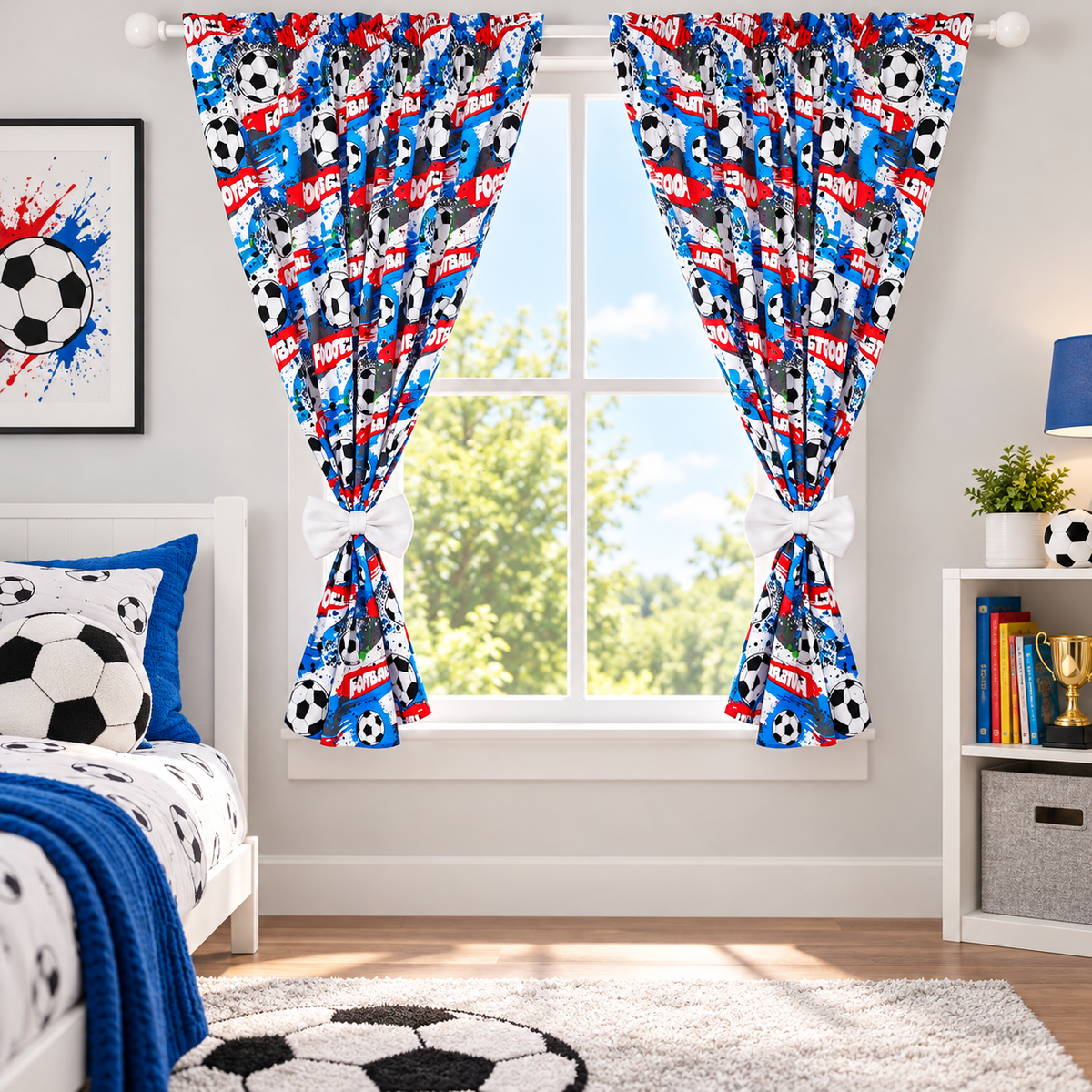 Nursery Curtains for Babies & Toddler's Bedroom Football
