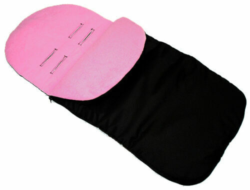 Universal Footmuff Black/ Light Pink