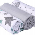 Baby Muslin Nappies Cloth Diaper 100% Cotton 3-Pack Colourful 70x80cm Stardust