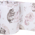 Padded Baby Bumper To Fit Cot 120x60 All Around 100% Cotton 360cm Pink Bears