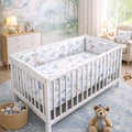 6Pc Baby Bedding Set Bumper All-round Pillow Duvet Fit Cot 120x60cm Wolf In The Forest