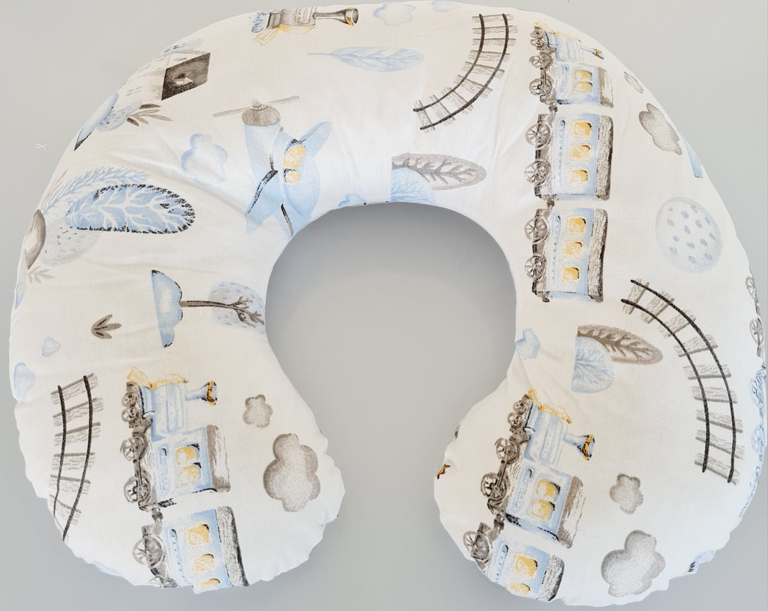 Baby Feeding Pillow Cotton Newborn Retro Locomotive