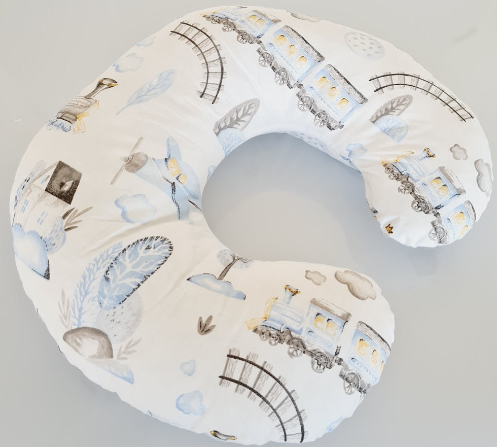 Baby Feeding Pillow Cotton Newborn Retro Locomotive