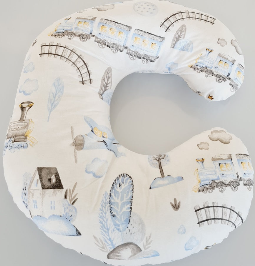 Baby Feeding Pillow Cotton Newborn Retro Locomotive