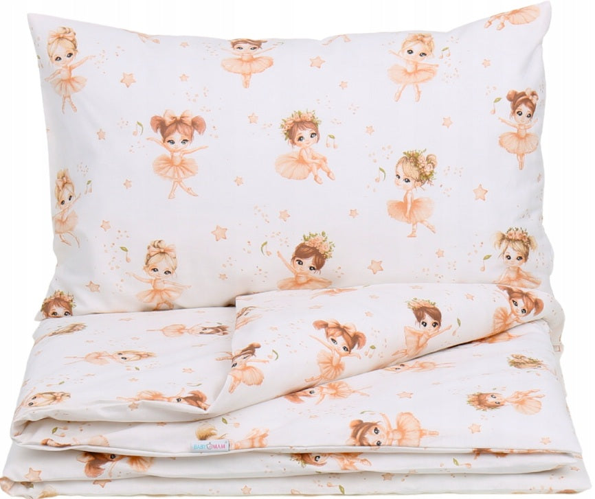 Baby Bedding Set 120x90cm Pillowcase Duvet Cover 2Pc Fit Cot Maja and Zuzia Beige