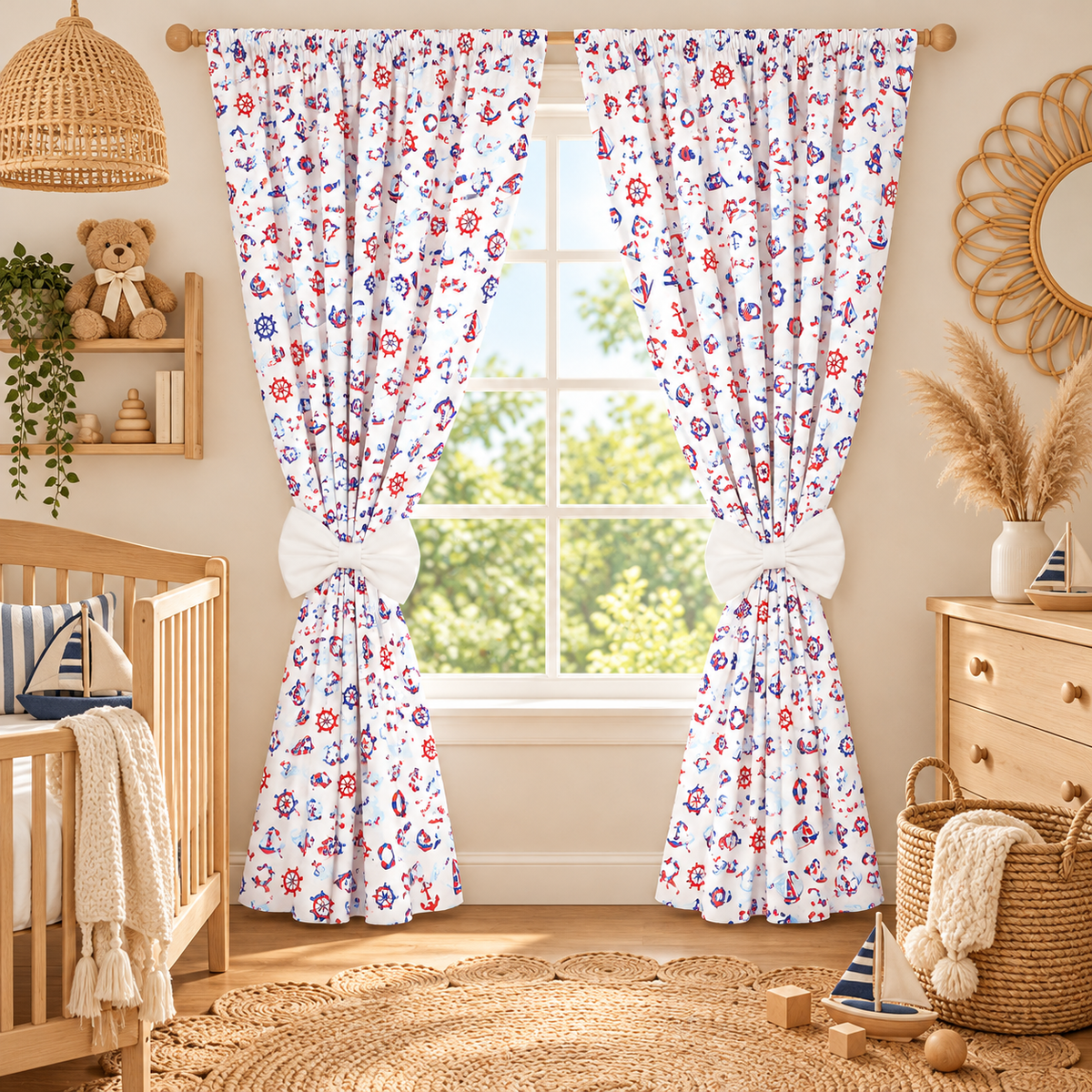 Nursery Curtains for Babies & Toddler's Bedroom Marine