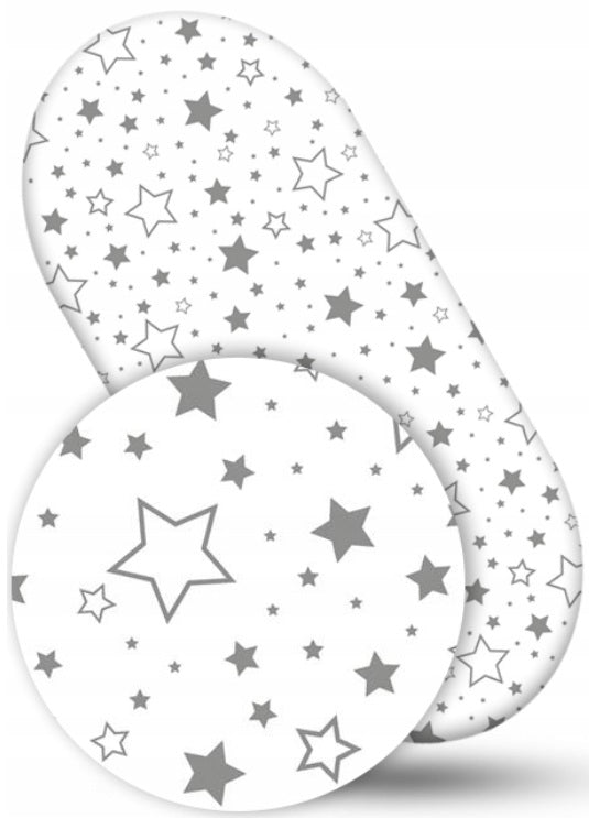 80x38cm Fitted Sheet for Baby Moses Basket Pram 100% Cotton Milky Way