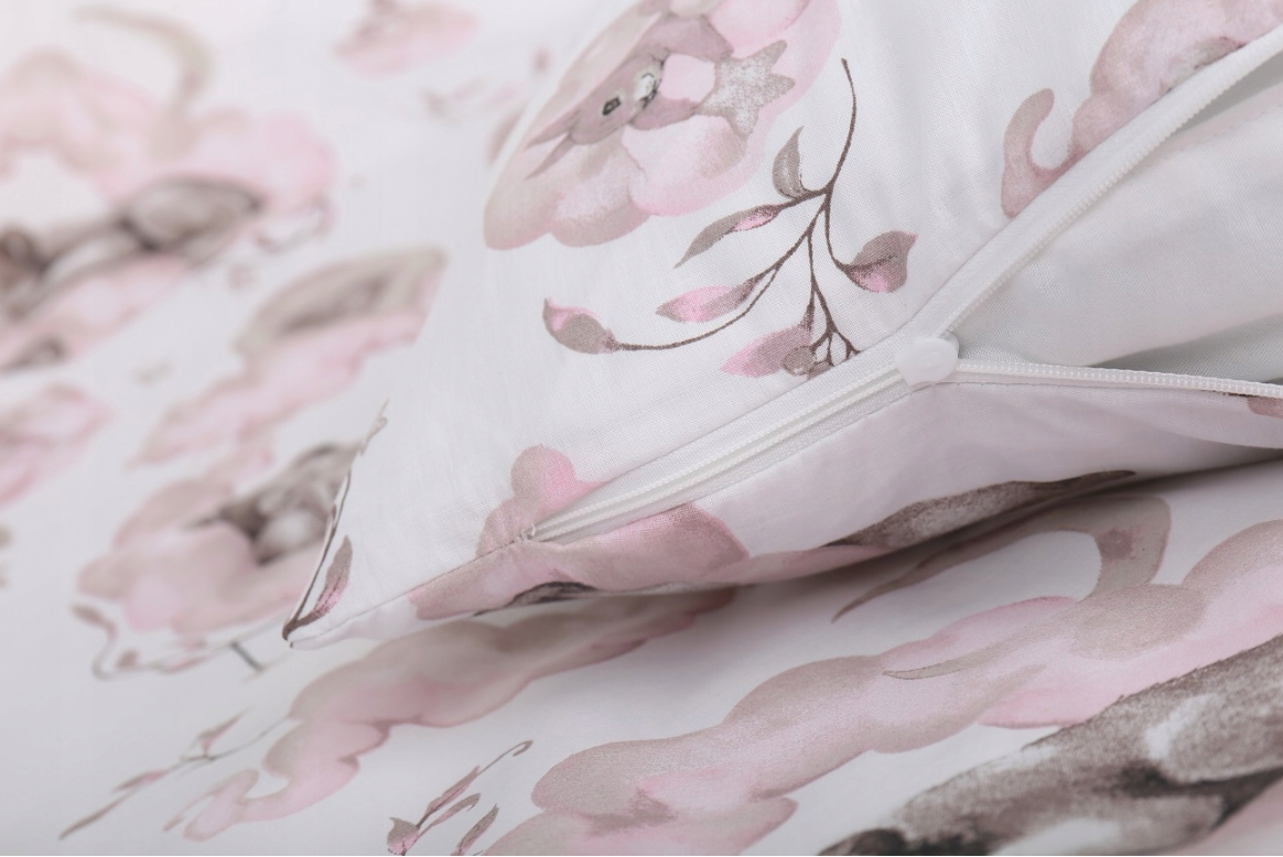 Bedding Baby Set to fit Cot 120x60cm Duvet Cover Pillow Case Organic Cotton Pink Bears