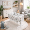 Baby Bedding Set 6pc 70x80cm fit Crib Bumper Pillow Duvet Sheet On Safari