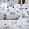 Baby 5Pc Bedding Set + Pillow Duvet Bumper Cover Nursery 70x80cm On Safari