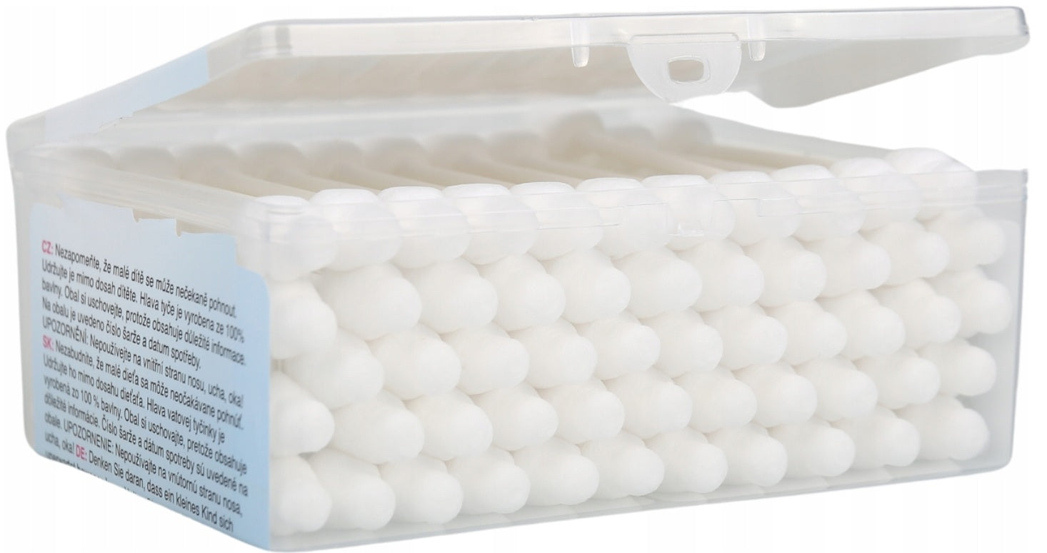 Cotton Cosmetic Buds 1pack/55pcs Swabs Made of natural cotton with rounded tips