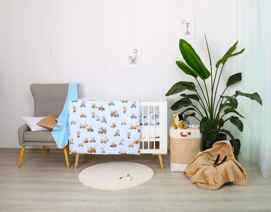 Baby Bedding Set 120x90cm Pillowcase Duvet Cover 2Pc Fit Cot Beep Beep