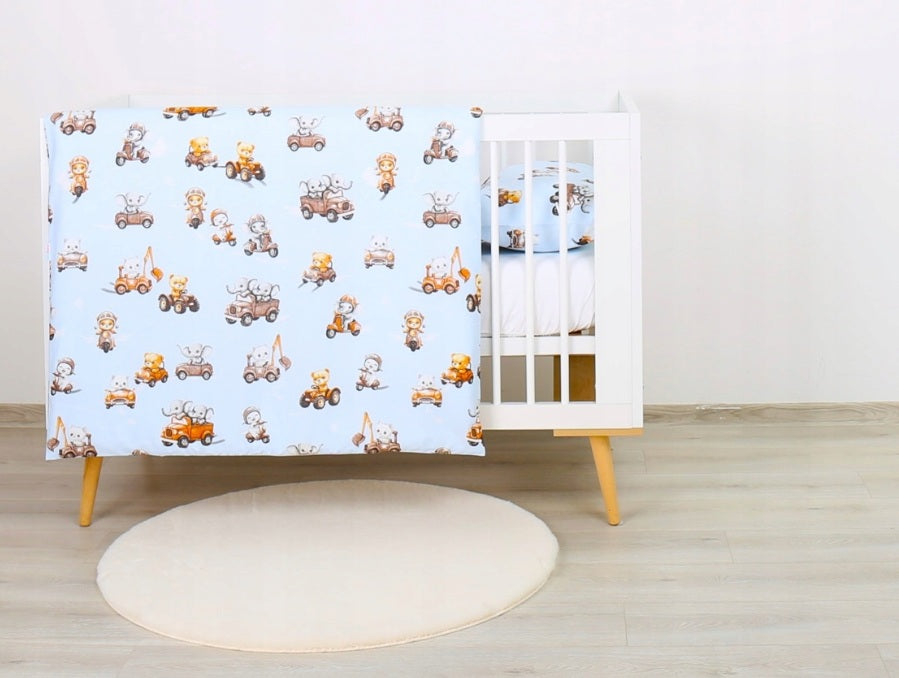 Baby Bedding Set 120x90cm Pillowcase Duvet Cover 2Pc Fit Cot Beep Beep