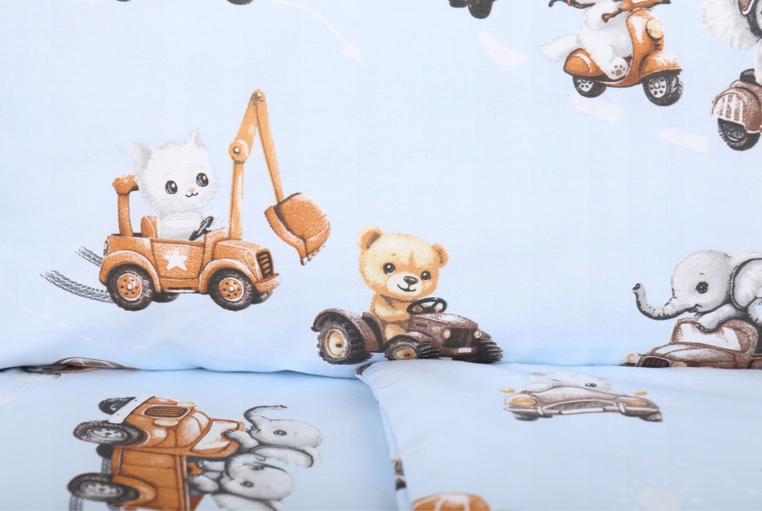 Baby Bedding Set 120x90cm Pillowcase Duvet Cover 2Pc Fit Cot Beep Beep