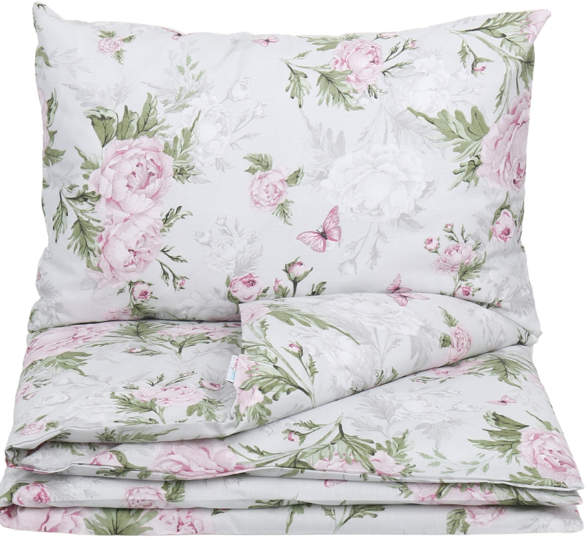 Baby Bedding Set 2pc fit Cradle/Moses basket/Pushchair 70x80 Peony and Butterflies