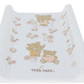 Baby changing mat padded hard base 70x50cm fit to Cot 120x60cm BEAR White Pearl