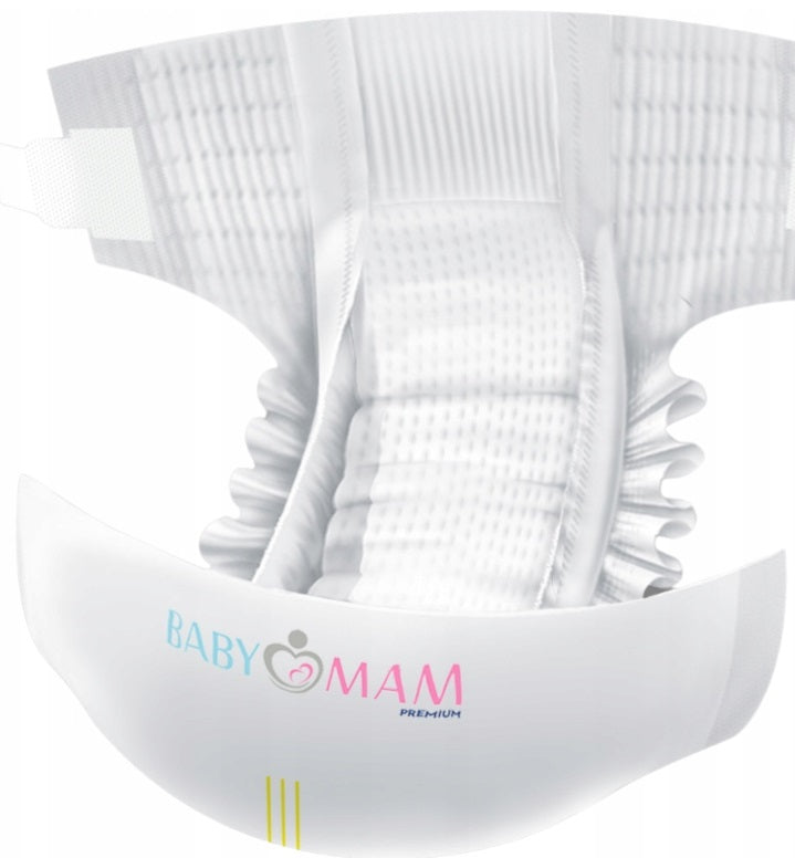 Disposable Diapers BABYMAM Fragrance Free and Extra Skin Care JUNIOR 11-18kg