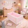 Baby Bedding Set 6pc 70x80cm fit Crib Duvet Sheet - Pink