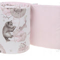 Cot Liner 180cm fit Cot 120x60cm 100% Cotton Baby Nursery Pink Bears/Dots Pink