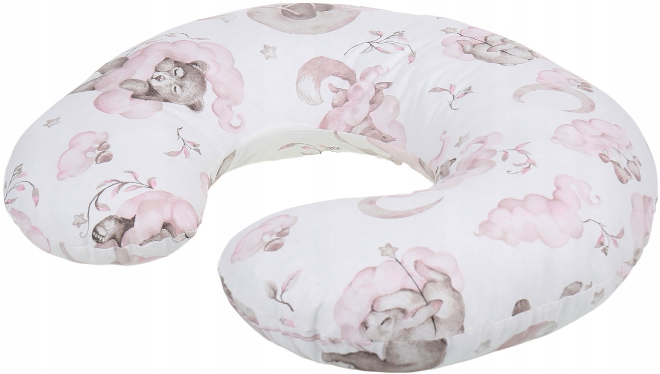 Baby Feeding Pillow Cotton Newborn Pink Bears