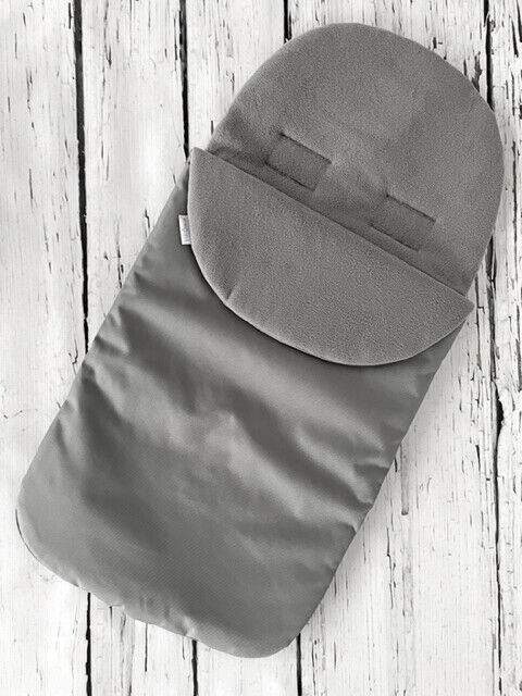 Universal Footmuff Fleece Pushchair Stroller Buggy Car seat Plain/Grey